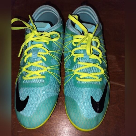Nike training FREE 1.0 CrossBionic Neon blue, yellow, and black - Picture 5 of 9